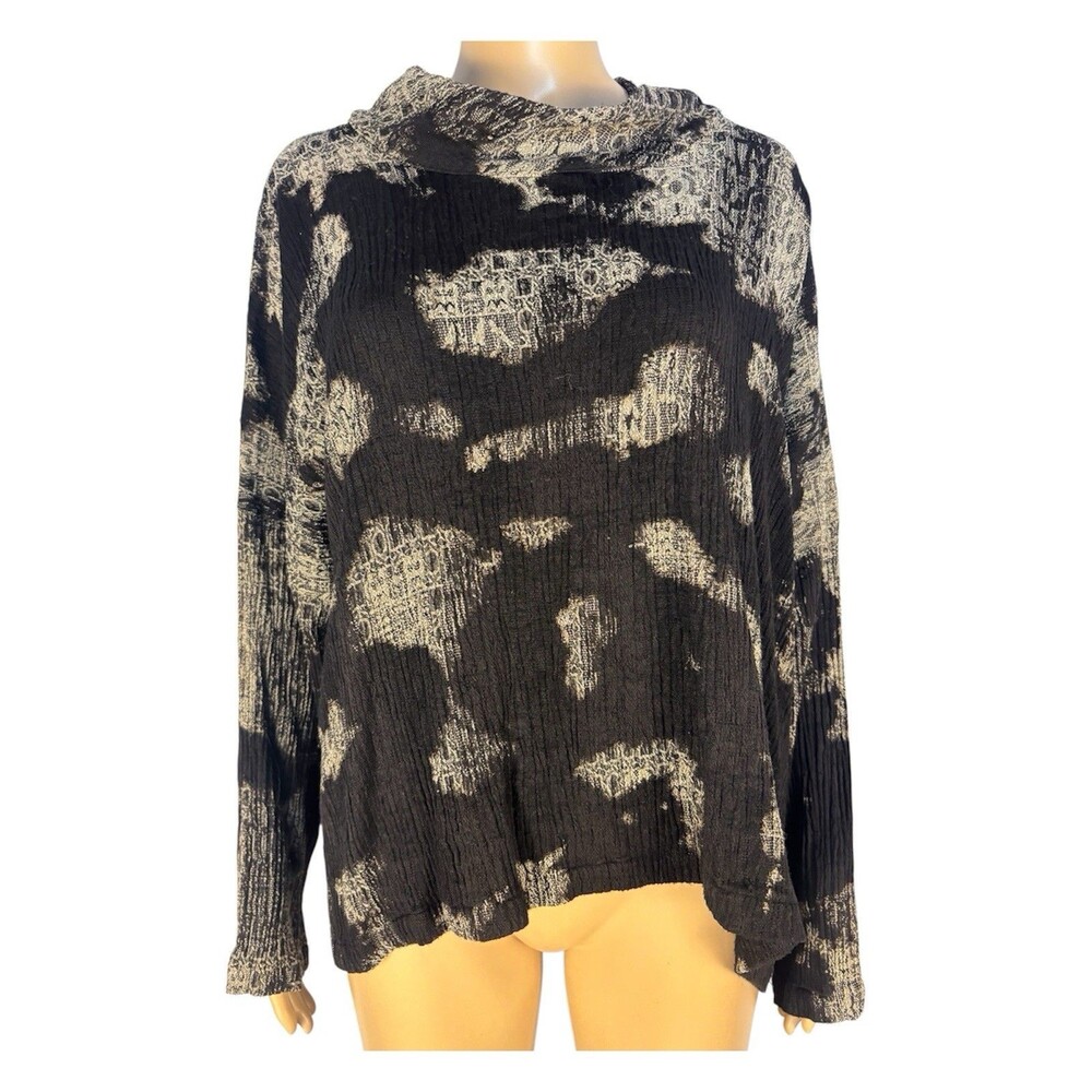 Dress to Kill Tunic Top One Size Asymmetrical Printed OS Lagenlook USA